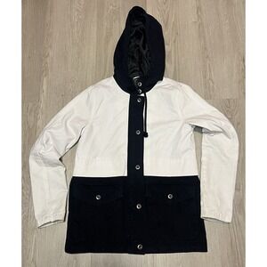 Vans Lismore Utility Canvas Chore Coat Skater Hooded Jacket Zip Button Men's S